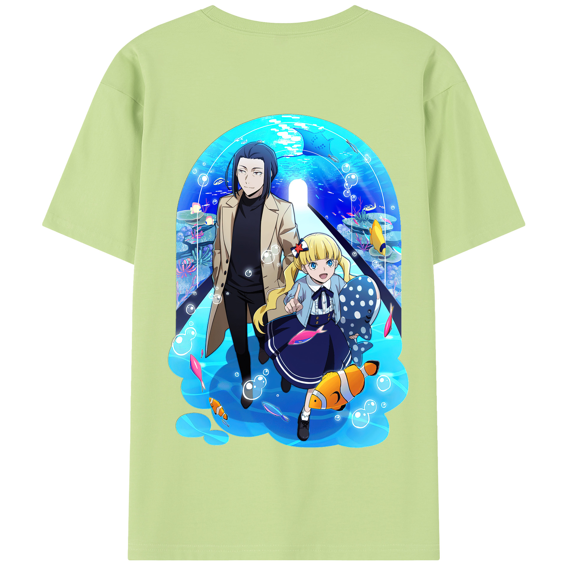 （画像用） 文豪ストレイドッグス Bungo Stray Dogs 綿100％半袖Tシャツ（背面プリント）